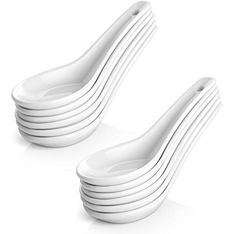 DOWAN Ceramic Soup Spoons Set Cover