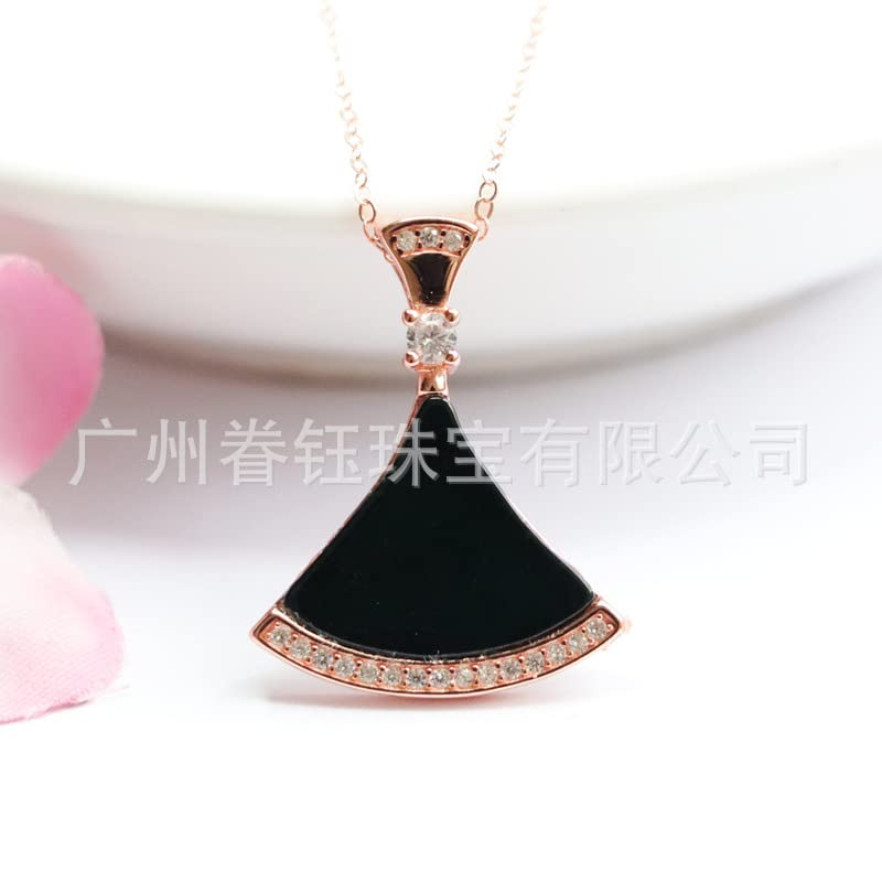 S925银镶墨翠小裙子吊坠翡翠玉石挂坠项链珠宝2