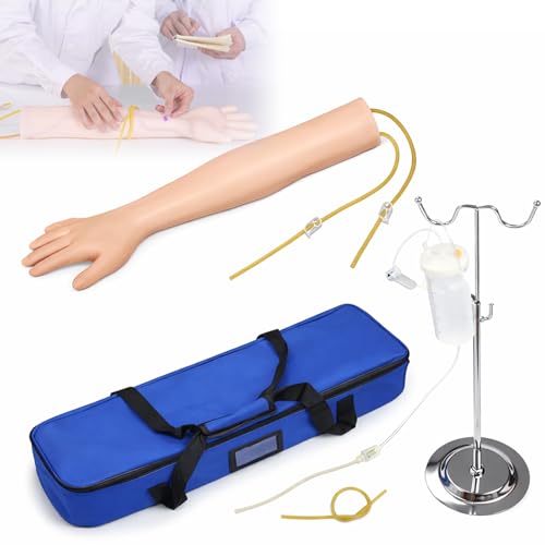Image of Phlebotomy IV Practice Model, Arm Venipuncture Practice Intravenous Training Kits for Student Nurse Procedures Exercise IV Skills