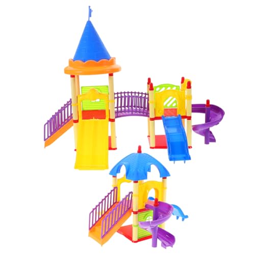 YARNOW 2Pcs Dollhouse Miniature Playground Slide Home Ornament for Creative Playtime Accessory Enhances Family Engagement and Imagination