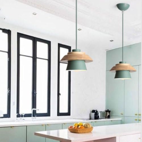 Lustre en fer et bois E27 suspension design pour balcon - 6