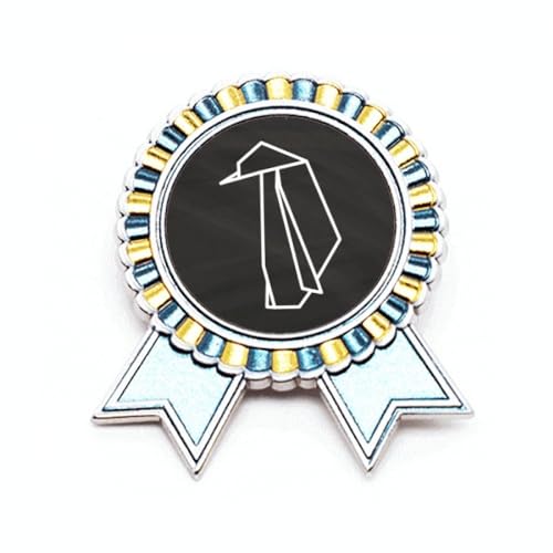 Broche pingouin géométrique métal Origa bijoux vêtements taille M