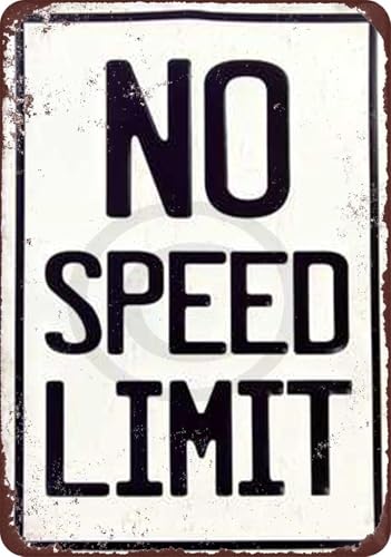Image of Custom Kraze No Speed Limit Vintage Reproduction Metal Sign 8 x 12