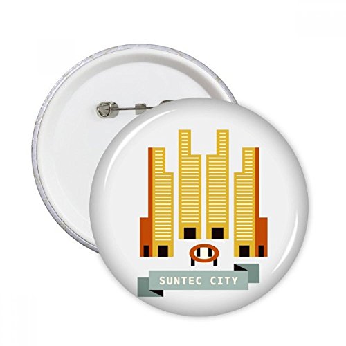 Cadeau Singapour Suntec City assortiment de broches rondes multicolores