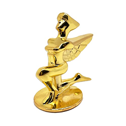 Image of Goddess Hood Ornaments for Cars Angel Logo Car Front Bonnet Stand Cars Metal Stickers Universal 3D Emblem Badge Auto Sticker Symbol Ornament for Trucks Vehicle (Kneeling Goddess Golden)
