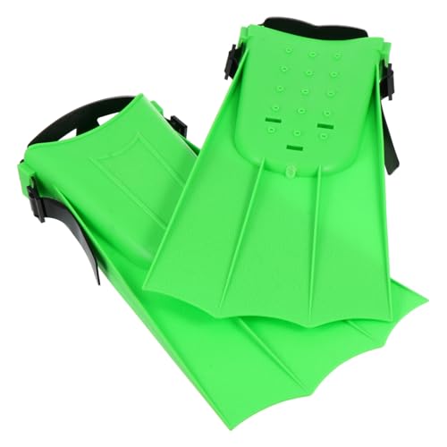 PEPLAYTAL Aletas de Natación Cortas de Goma para Adultos Duraderas y Flexibles Diseño Ergonómico con Protección para Entrenamiento y Piscina Verde