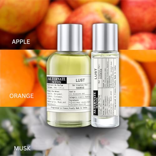 Image of Alternate Scents LUST Long Lasting 40ML Perfume For Men |Strong& long Lasting with 30% Oil Concentration| Fresh Fruity-Aquatic | Fragrance From France