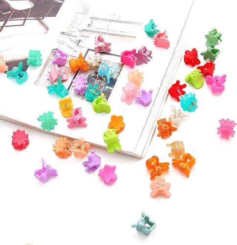 Image of NEOBABY Mini Colorful Multiple Designs Hair Clip for Multiple Hair Styling | Hair Claws Accessories for Kids Baby Girls and Women's (Random Designs, Pack of 100)
