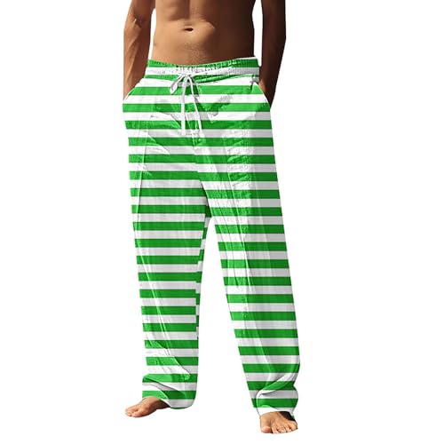 Genérico Pantalones Casuales Holgados con Estampado de 3D para Hombre Pantalones De Montaña Hombre Invierno (Green-B, XXXL)