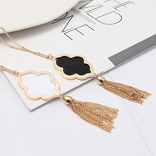 Fashion Gold Long Tassel Pendent Necklace for Women3