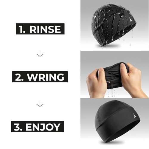 Image of Helmet Liner Sweat Wicking Skull Cap Beanie. Ultimate Performance Moisture Wicking. Fits Under Helmets