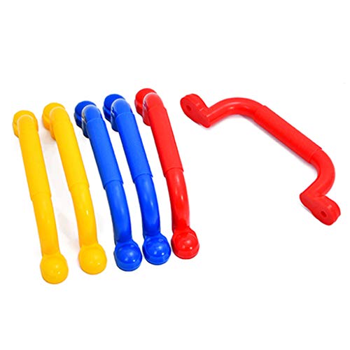 Ymeibe Kids Playground Handles Outdoor Indoor Set Of 4 Plastic Nonslip Safety Hand Grips For Playset Climbing Frame Tree Play House 10" (Yellow) #TOP7