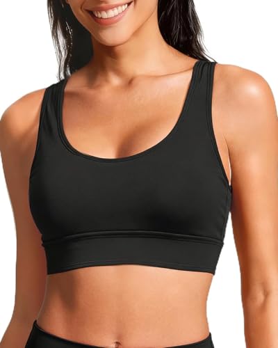 Holipick Damen Sport-BH, Bikini-Oberteil, U-Ausschnitt, Badeoberteil,...