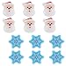 ibasenice 12Pcs Christmas Light up Rings Copo de Nieve de Navidad Anillos de Santa Claus Anillos de Dedo Que Brillan Intensamente Juguetes Niños Recompensas