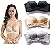Produktbild BH, vorderer Schnalle, trägerloser verstellbarer BH, Mango-Lift-BH, Frauen, nahtlos, rutschfest, unsichtbar, Push-Up-BH (3 Stück, mittel)