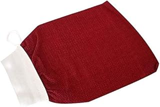 قفاز حمام مغربي للتقشير، لون أحمر داكن