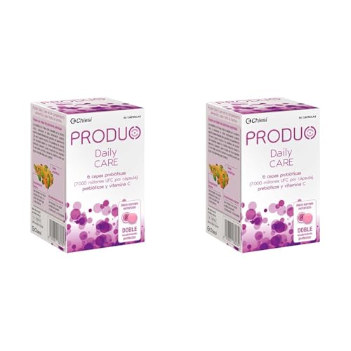 Produo Daily Care - Probióticos y Prebióticos Intestinales, Doble Recubrimiento Protector, 30 Cápsulas (Paquete de 2)