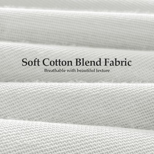 LuxeNook Ruffle Double Layer Blackout Curtains 108 Inches, Farmhouse Thermal Insulated Drapes with White Liner, Back Tab Panels for Bedroom Living Room Light Sleepers, 2 Panels White (52" W x 108" L) by LuxeNook - Image 2