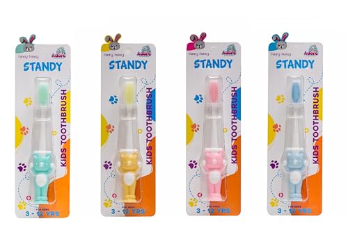 Adore Standy Kids Toothbrush with Soft Bristles and Safety (Teddy Multi,Pack of 5) (B0CQ7QXSPN) Amazon Price History, Amazon Price Tracker