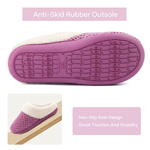 Image of ULTRAIDEAS Women's Breathable House Slippers with Memory Foam, Lightweight Cotton Blend Lining, Indoor Outdoor Slip On Design, Non Slip Rubber Sole for Bedroom, Machine Washable