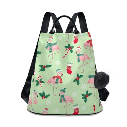 Sac à dos flamants roses grand volume avec plusieurs poches et ouverture dos anti-pickpocket