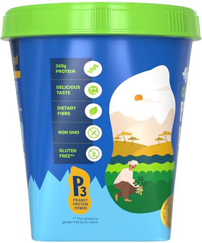 Image of Alpino Classic Peanut Butter Crunch 1 KG | 90% Roasted Peanuts | High Protein Peanut Butter Crunchy | Gluten-Free (Pack of 2)