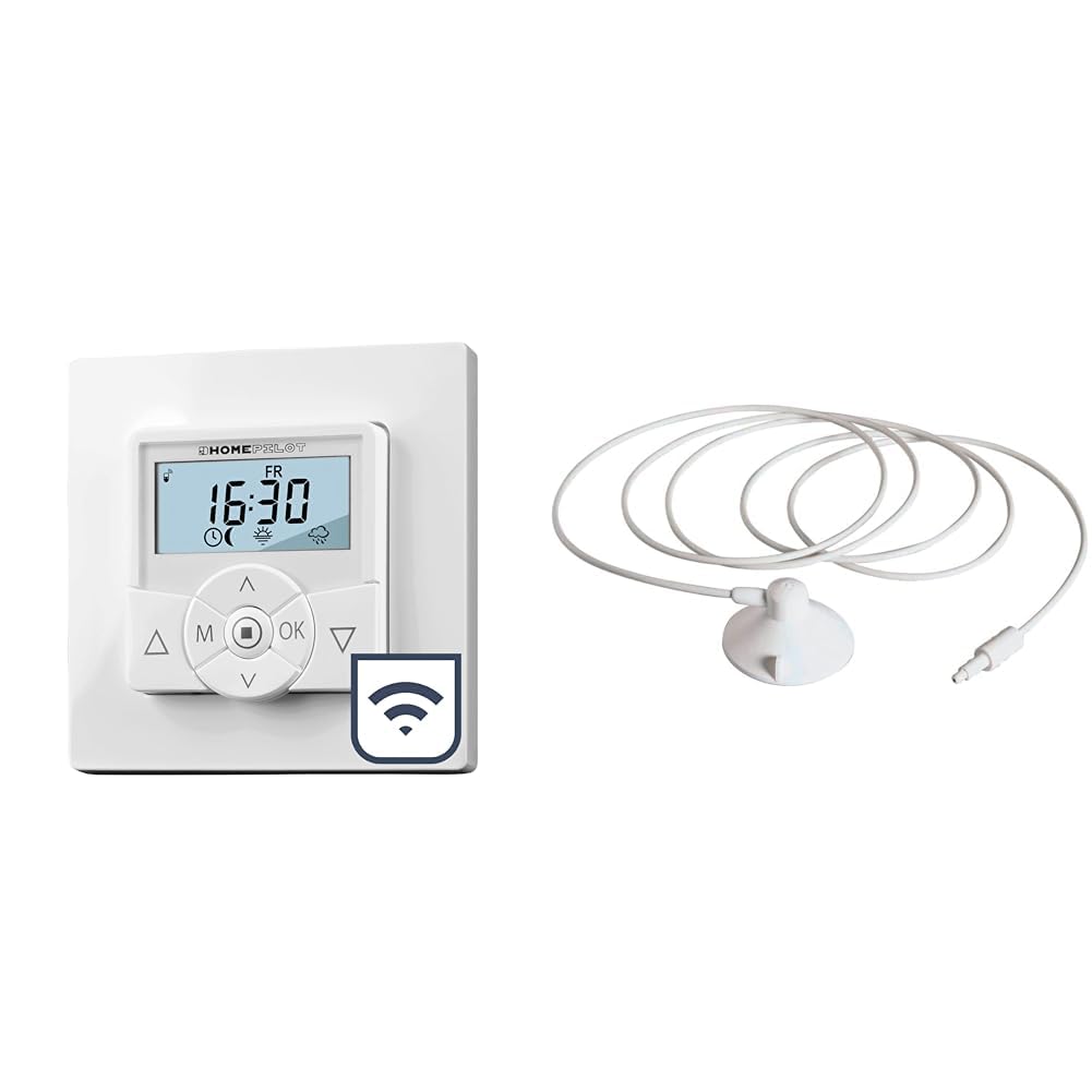 HOMEPILOT Zeitschaltuhr premium smart + 3 m Sonnensensor, Smart-Home Rollladenschalter für Rollladenmotor