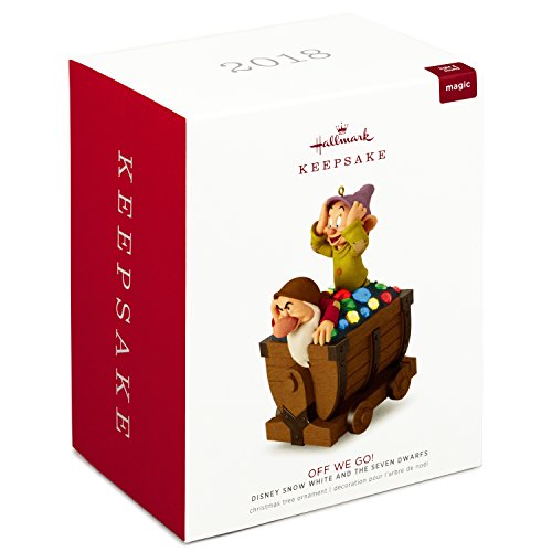 Hallmark Keepsake Christmas Ornament 2018 Year Dated, Disney Snow White And The Seven Dwarfs Off We Go! With Music And Light #TOP4