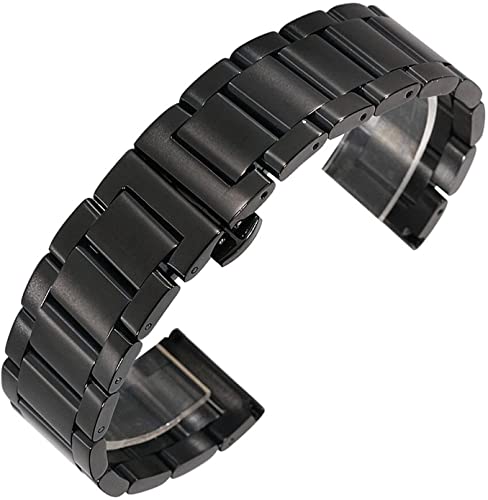 Bracelet de montre en acier inoxydable maillons solides 18mm 20mm 22mm 24mm