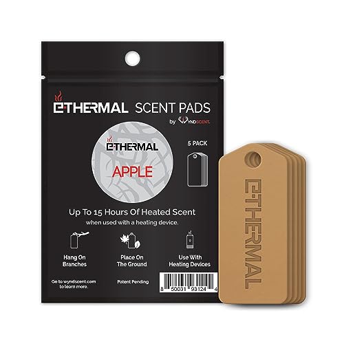 Wyndscent E-Thermal Apple Scent Pad 5 Pack - Apple Attractant Scent for Pad Heater (Heater Not Included)