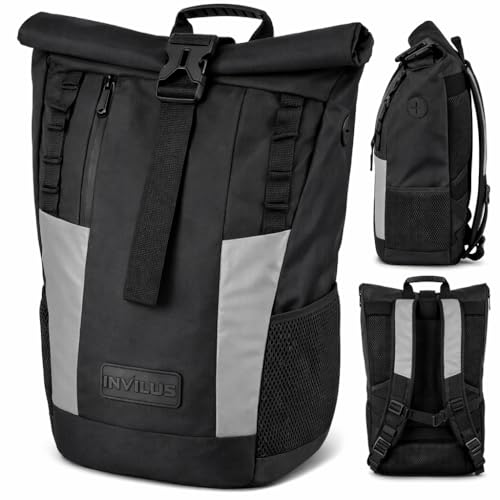 invilus® - Rucksack Damen & Herren - Rolltop Backpack mit Laptopfach Uni, Arbeit &...