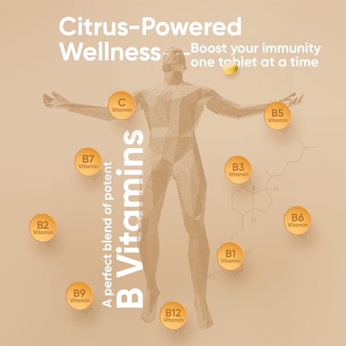 Vitamin-B-Complex-High-Strength-365-Vegan-Tablets-1-Year-Supply-Blend-of-8-B-Vitamins-Vitamin-C-One-A-Day-No-Fillers-Folic-Acid-Biotin-B1-B2-B3-B5-B6-Vitamin-B12-Supplement