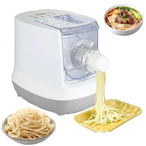 Elektryczna maszynka do makaronu, automatyczna maszyna do robienia makaronu z 13 formami, do 650 g, mikser do ugniatania ciasta mąki, do domowego makaronu, spaghetti, fettucine i penne