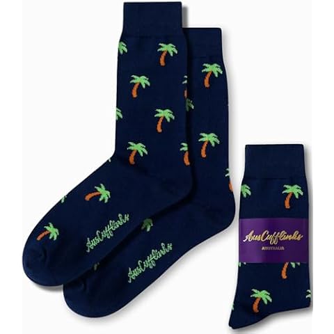 Palm Tree Socks For Him | Nature Lover Fun Socks Gift Cover