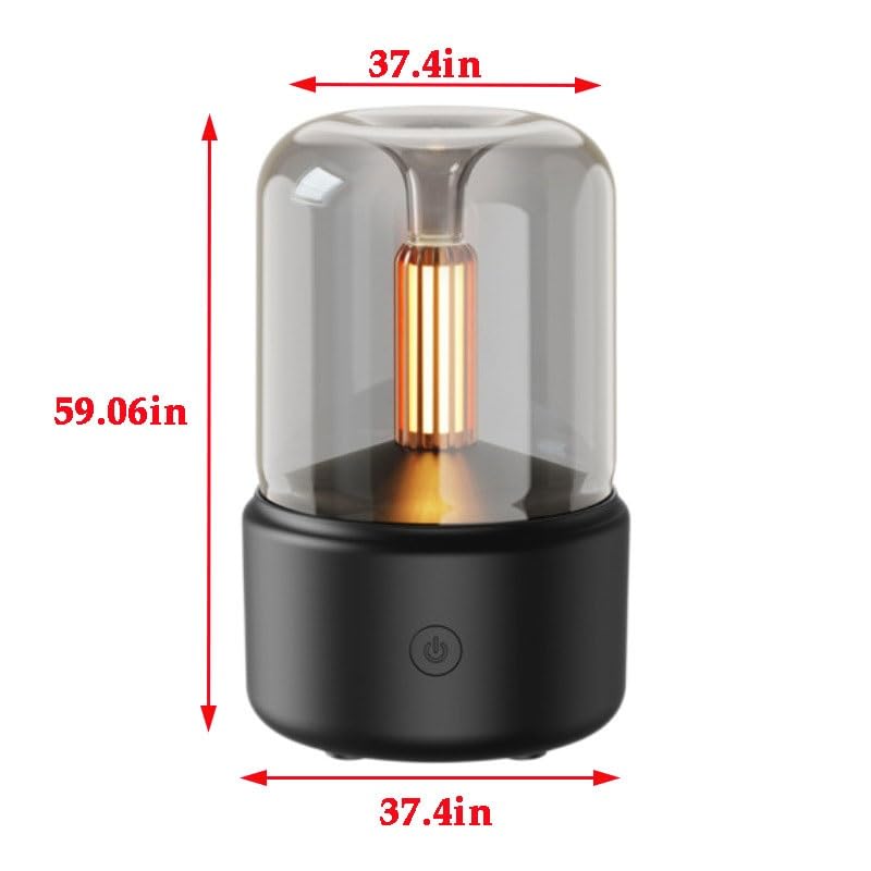 Difusor aromático eléctrico con luz tipo vela y tanque 120 ml miniatura 4