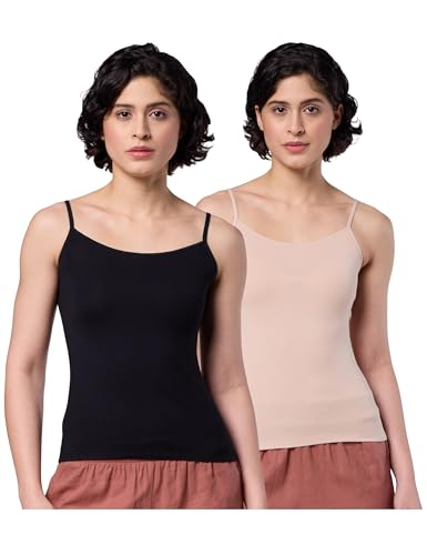 Image of Symbol Premium Women's Modal Elastane Stretch Camisole with Adjustable Straps | Anti Microbial Finish