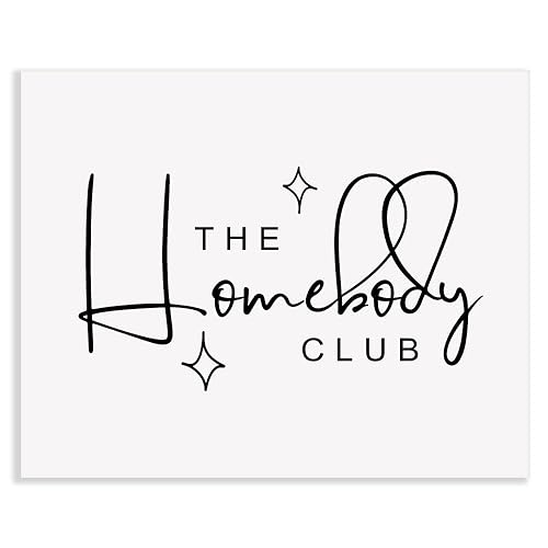 Miniatura 2 de The Homebody Club, Retro Quote Art Print, Minimalist Art Print, Retro Wall Art, Trendy Wall Art, Let's Stay In, Entryway Sign Decor, Without Frame -