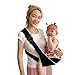 Cyberwork Tragetuch baby neugeboren, Babytrage, Hüfttrage baby, Für Babys von 0 bis 48 Monaten, Kleinkinder bis 15kg（Schwarz）