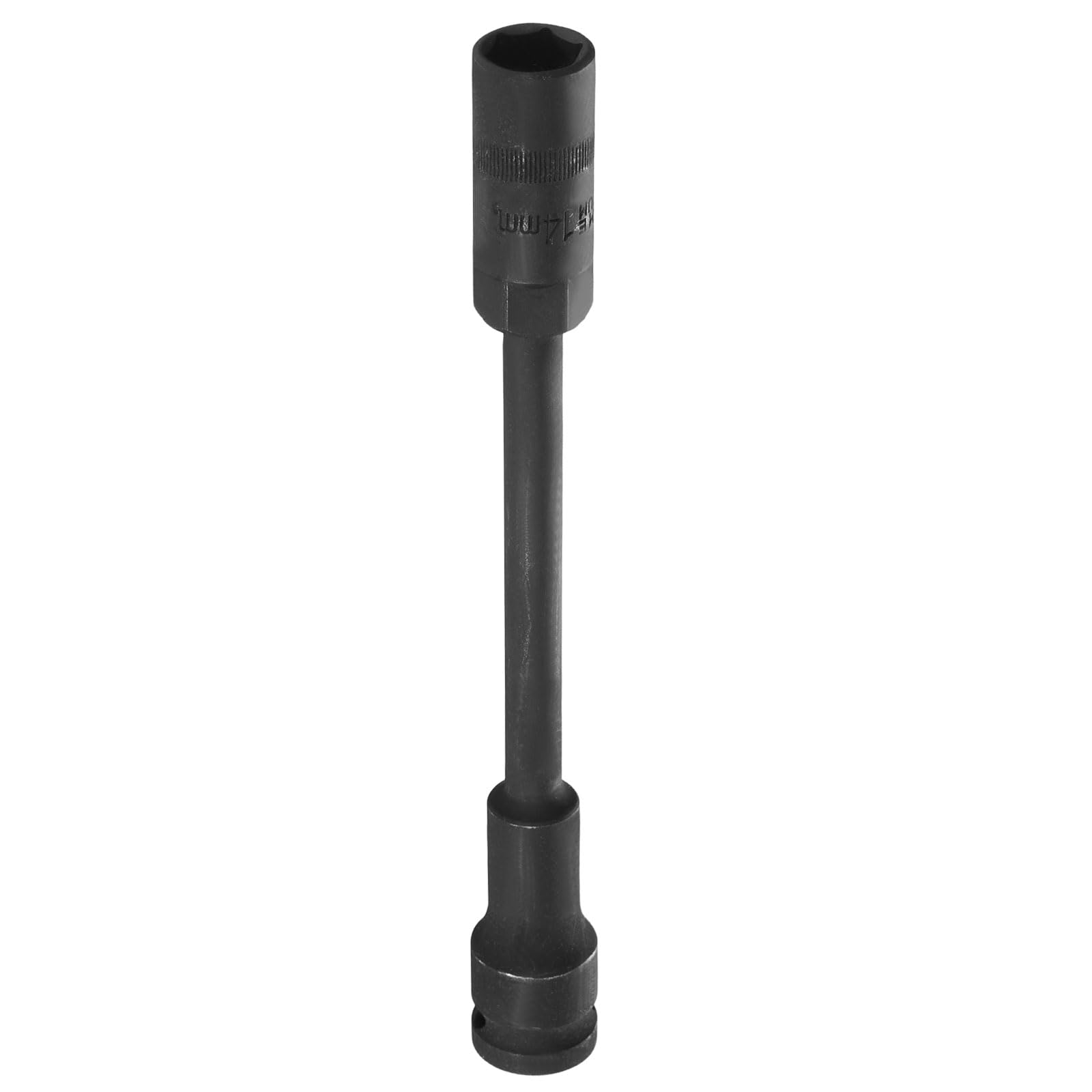 sourcing map Deep Thin Wall 6 Point Impact Socket 1/2" Drive 14mm Socket 8" Extra Long Metric CR-V Steel Spindle Axle Hex Sockets for Machine Shaft Nuts Bolts Repair, Black