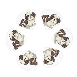 Pack de 12 médiators Shih Tzu Dog pour guitare électrique Guitare acoustique Diverses guitares - Les Beatles, Paul McCartney, John Lennon, RIngo Starr, George Harrison