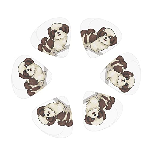 Pack de 12 médiators Shih Tzu Dog pour guitare électrique Guitare acoustique Diverses guitares - Les Beatles, Paul McCartney, John Lennon, RIngo Starr, George Harrison Pack de 12 médiators Shih Tzu Dog pour guitare électrique Guitare acoustique Diverses guitares