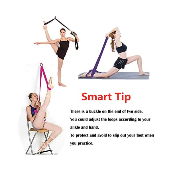WiseLight-Leg-Stretcher-Adjustable-Door-Flexibility-Stretching-Leg-Strap-Great-for-Ballet-Cheer-Dance-Gymnastics-Taekwondo-or-Any-Sport-Leg-Stretcher-Door-Trainer-Stretching-Equipment WiseLight Leg Stretcher Adjustable Door Flexibility Stretching Leg Strap Great for Ballet Cheer Dance Gymnastics Taekwondo or Any Sport Leg Stretcher Door Trainer Stretching Equipment, Purple