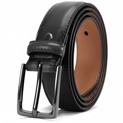 Image of WildHorn Men's Genuine Leather Pin Buckle Belt | Leather Belt for Men | Formal & Casual Wear | Stylish and Durable with Adjustable fit up to 48 inch