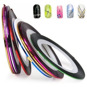 SET of 10 Nail Tape Stripe Decoration Sticker Hologram from Y2B