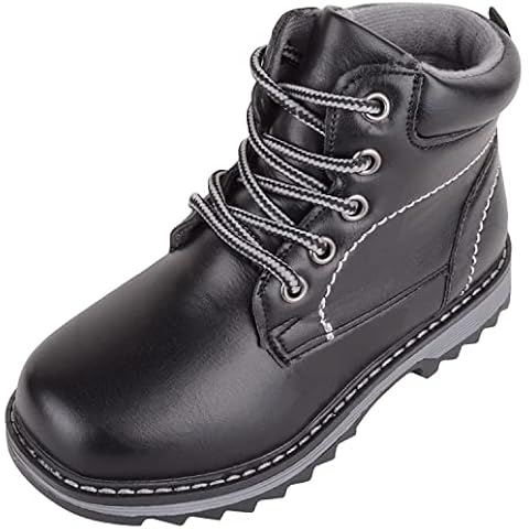 Childrens High Top Casual Boots - Black Cover