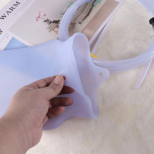 Saco reutilizável para enema de silicone 2L da HealLILY com mangueira de controle de fluxo e gancho