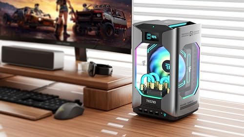PC Gaming Mini - MEGAMINI G1, Intel® Core™ Intel i7-13620H, 16GB RAM, 1TB SSD, GeForce RTX™ 4060 Desktop 140w, Windows 11 Home, Watercooled, Grigio - PC Desktop - Immagine 8