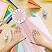 Cofpecialize Paper Craft Edge Cutter, 12 in 1 Paper Edge Cutter, deckled Edge Paper Cutter with 12 Cutting Types, Rolling Paper Cutter with Measurements, Included 10 PC Colored Cardstock (Pink)