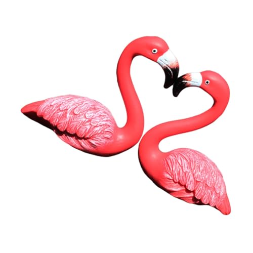 Figurines flamant rose en résine rouge résistante aux intempéries pour extérieur