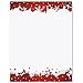 PaperDirect Red Gala Printable Border Papers, 8.5 x 11, 100 Count